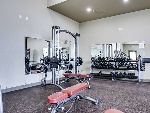 fitness center at Millennium One Student Apartments