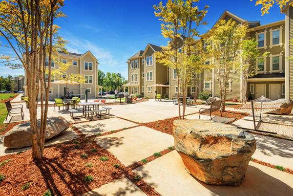 courtyard at Millennium One Student Apartments
