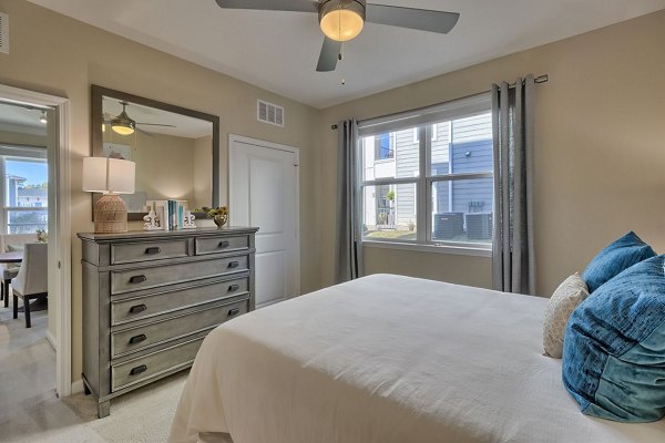 Spacious bedroom with elegant decor at Atlantic at Parkridge Apartments