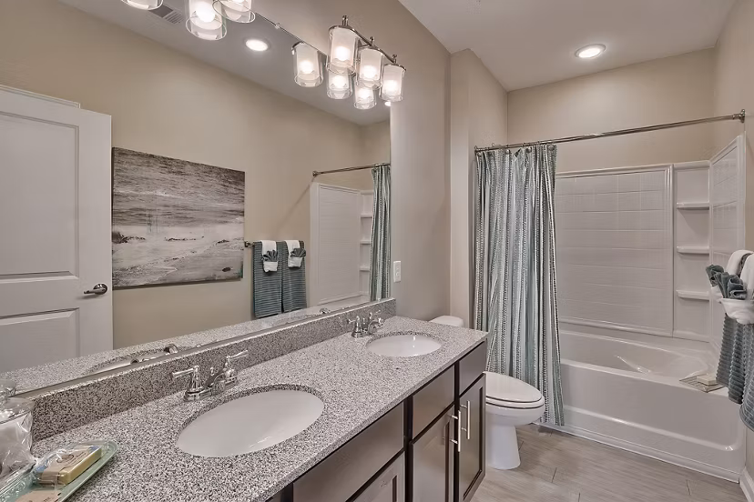 Modern bathroom with elegant fixtures at Atlantic at Parkridge Apartments
