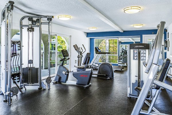 Fitness center with state-of-the-art equipment at Madrid Apartments