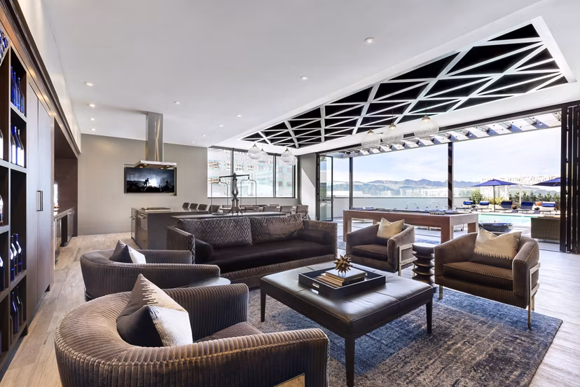 Clubhouse featuring modern design elements at Altana Apartments