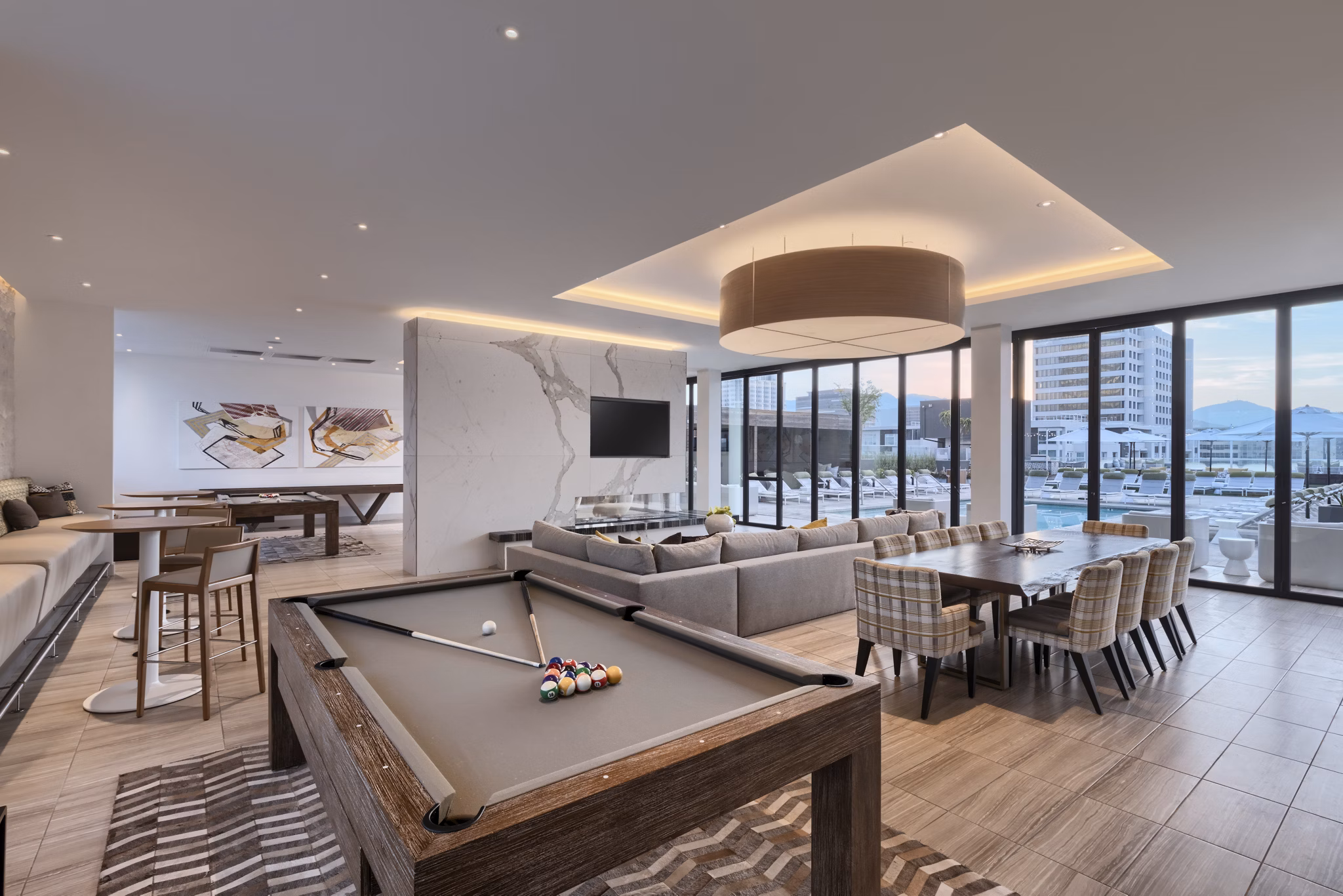 Altana Apartments: Modern clubhouse with contemporary interiors and relaxing spaces