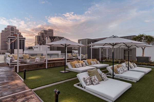 rooftop deck at Altana Apartments
