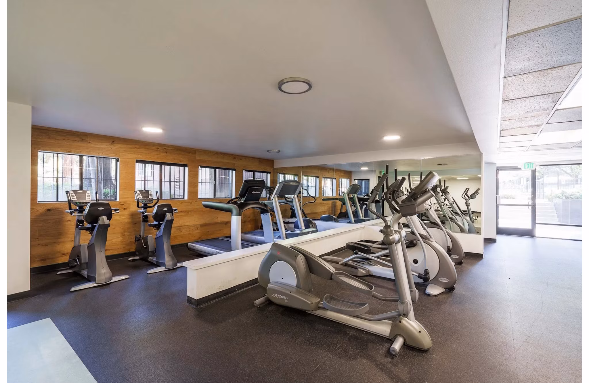 yoga/spin studio at Bella Terra Apartments