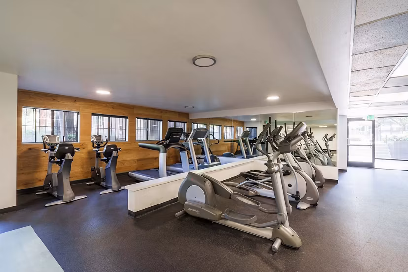 yoga/spin studio at Bella Terra Apartments