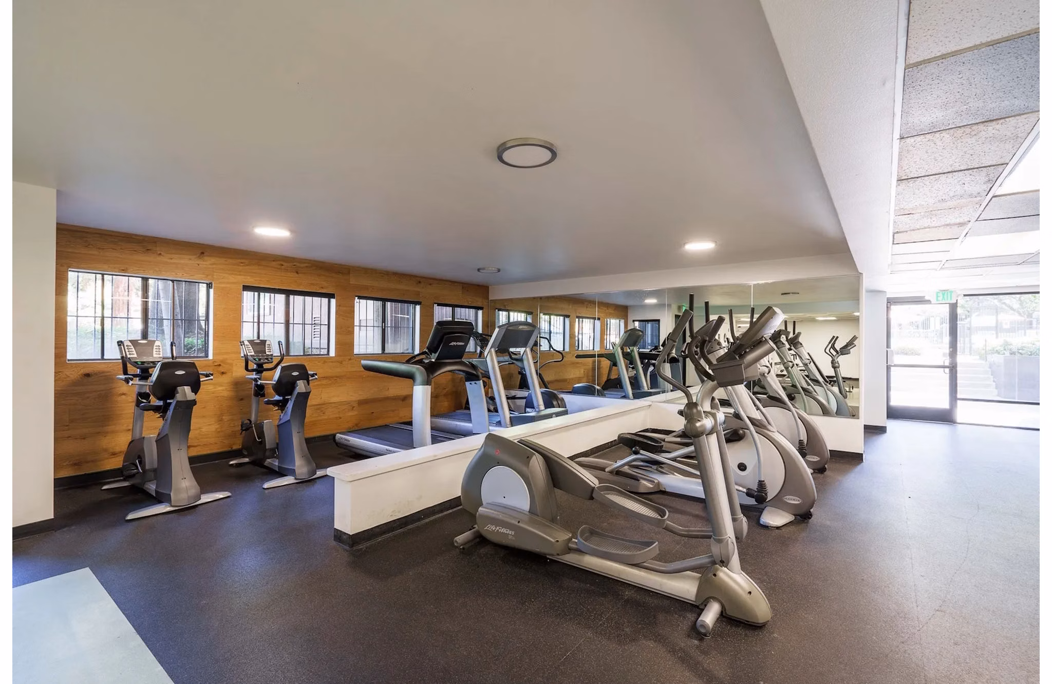 yoga/spin studio at Bella Terra Apartments