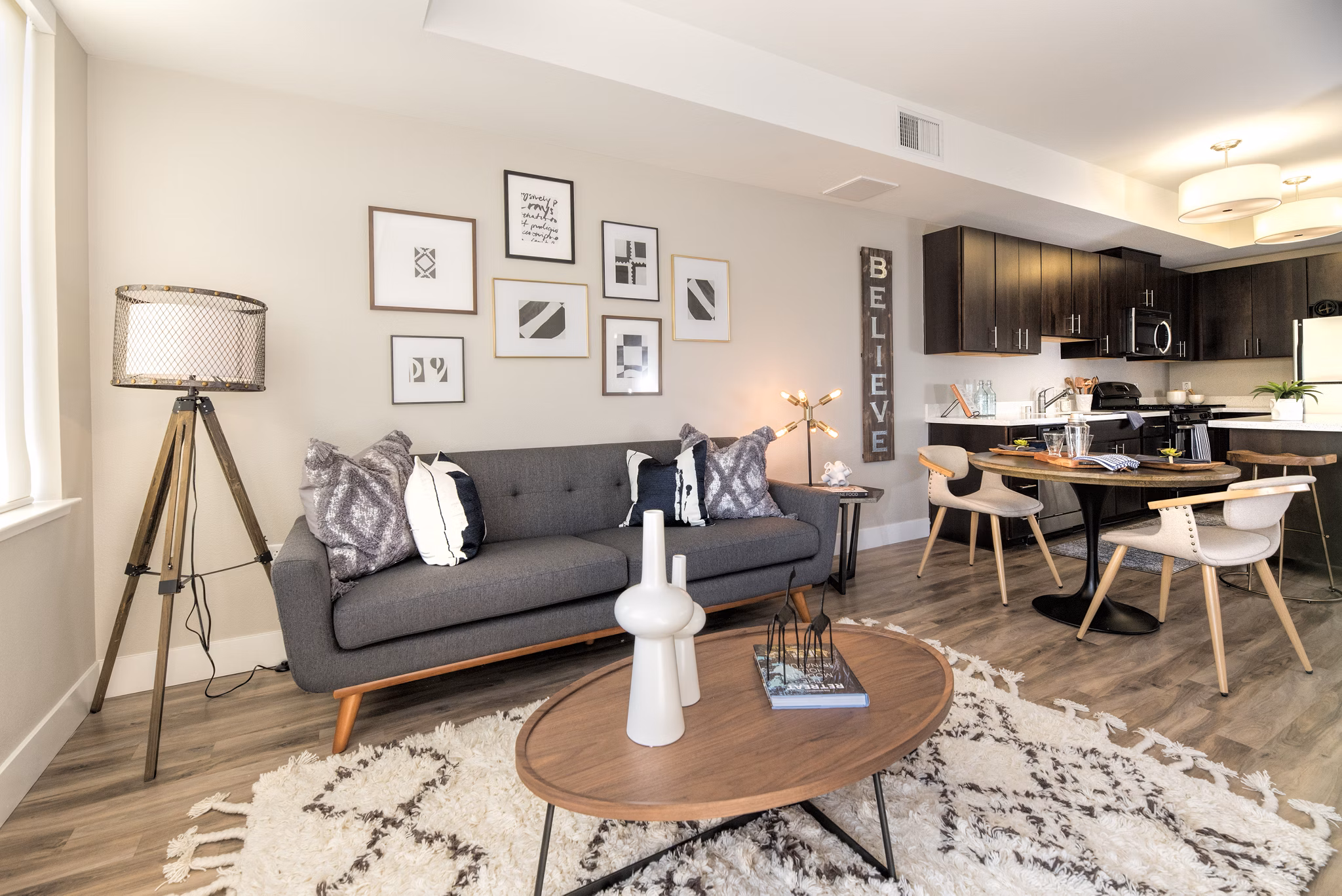 Living Room at The Village Residences Apartments