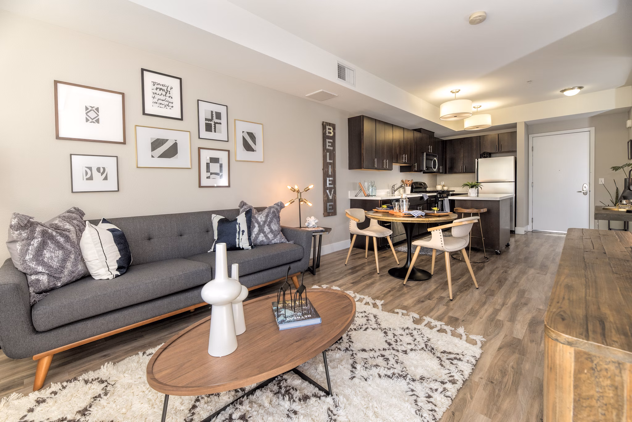Living Room at The Village Residences Apartments