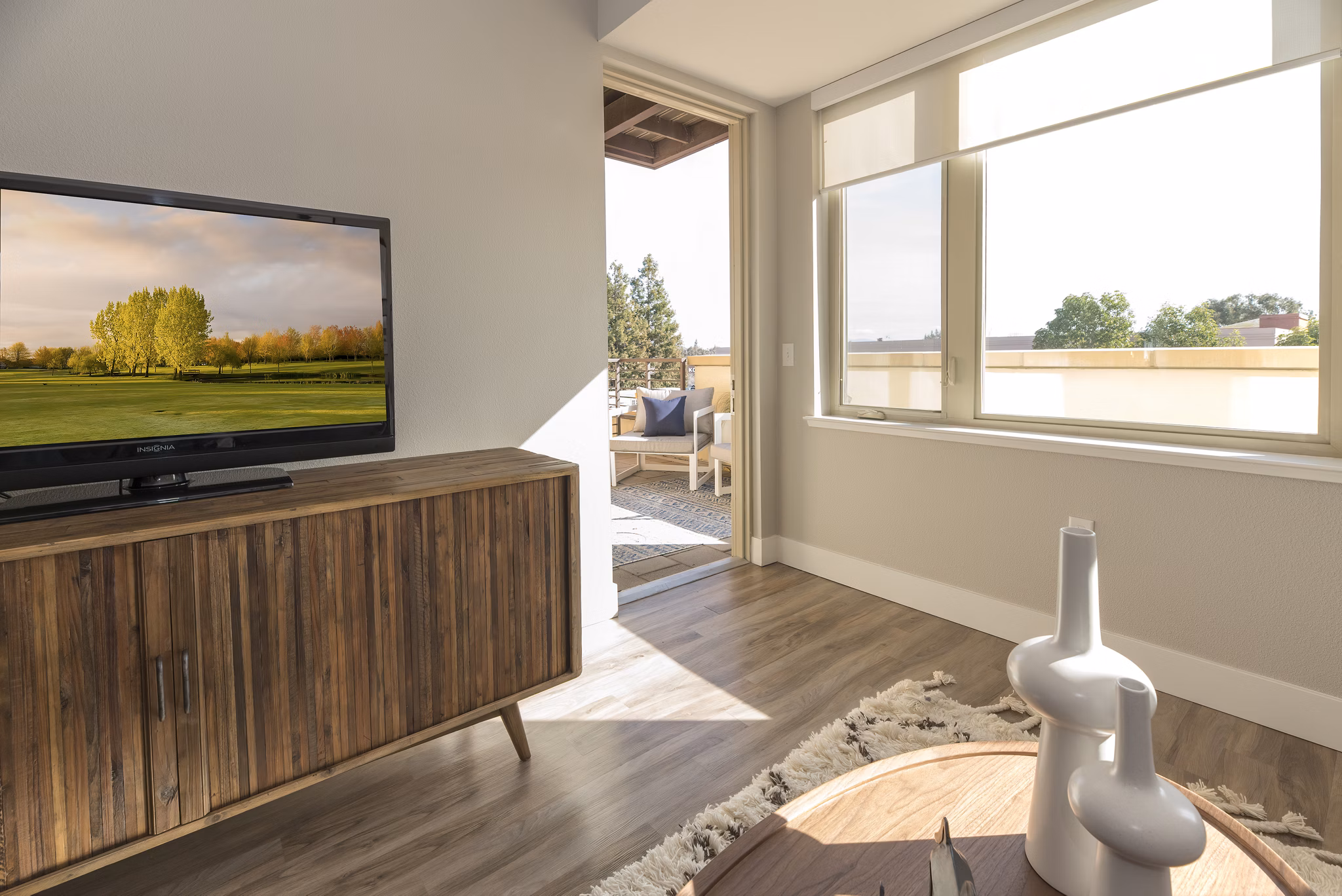 Living Room at The Village Residences Apartments