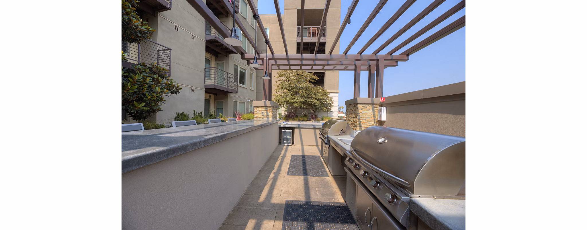 Patio at The Village Residences Apartments