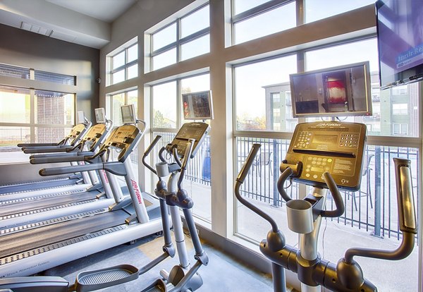 fitness center at RockVue Apartments
