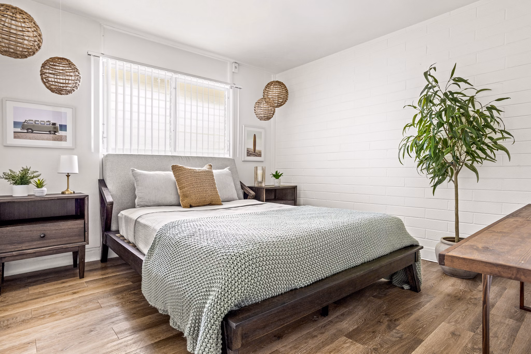 Cozy bedroom with ocean view at Kapilina Beach Homes Apartments