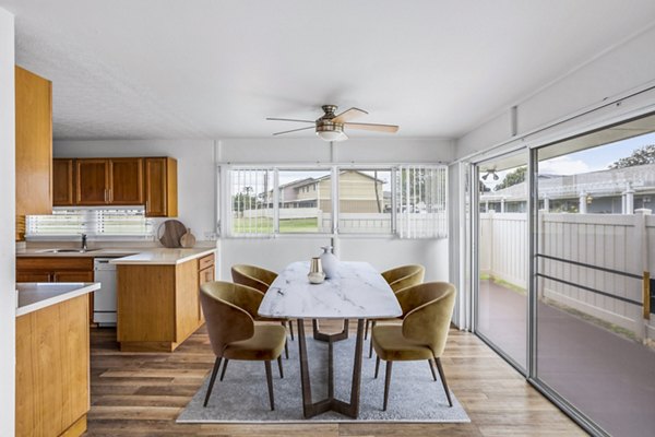 Elegant dining room with ocean views at Kapilina Beach Homes Apartments