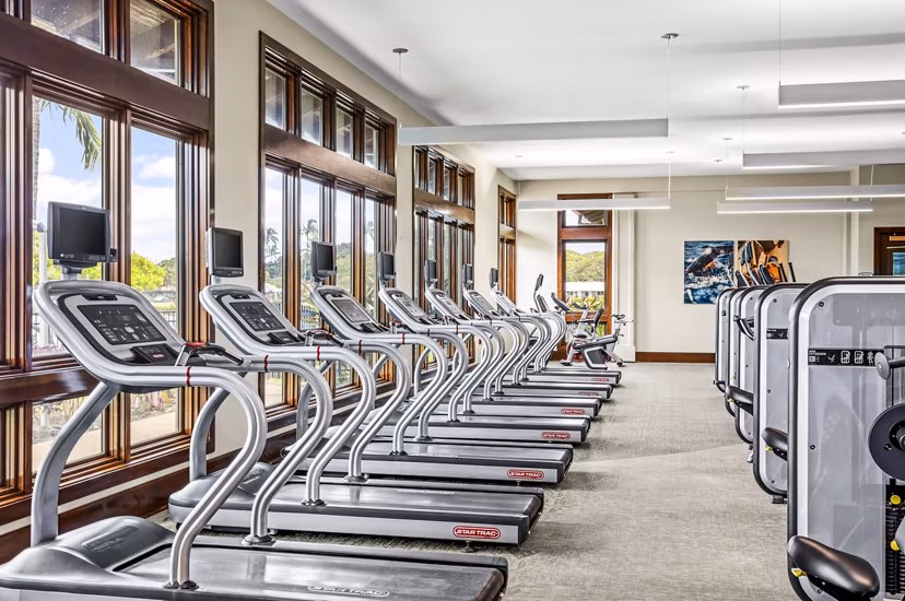 State-of-the-art fitness center at Kapilina Beach Homes, offering modern equipment and facilities for a healthy lifestyle
