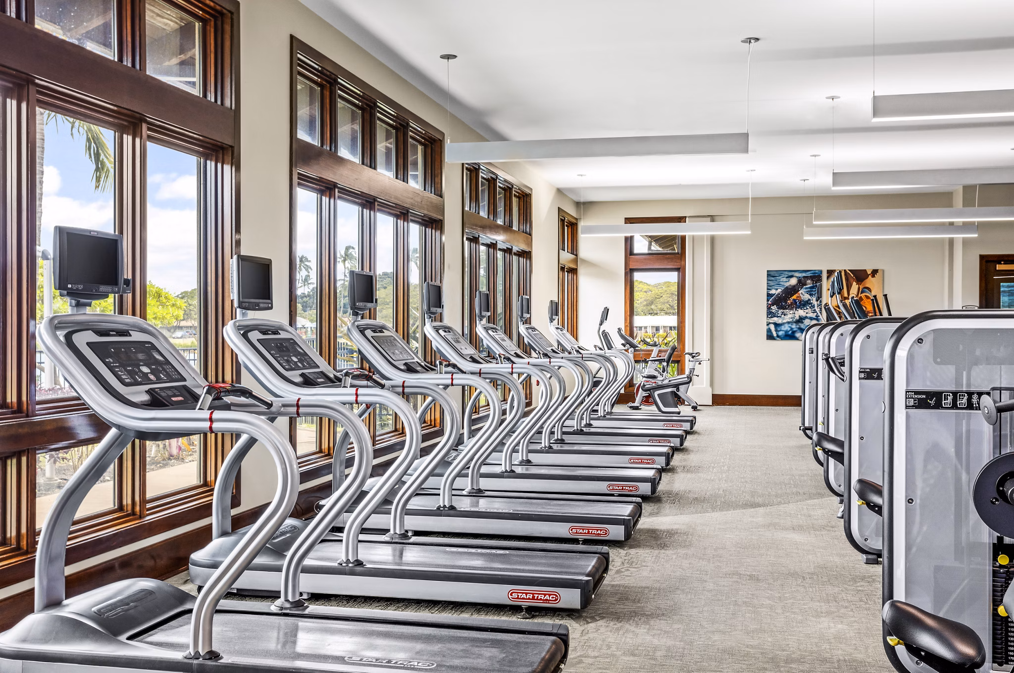 State-of-the-art fitness center at Kapilina Beach Homes, offering modern equipment and facilities for a healthy lifestyle