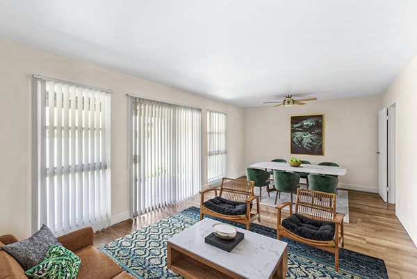 Spacious living room with ocean views at Kapilina Beach Homes Apartments in luxury setting