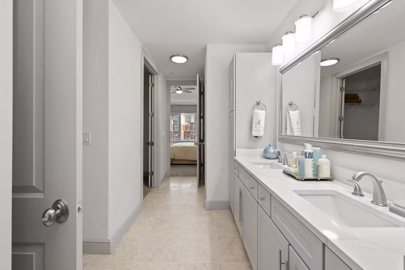 bathroom at Ashton South End Apartments