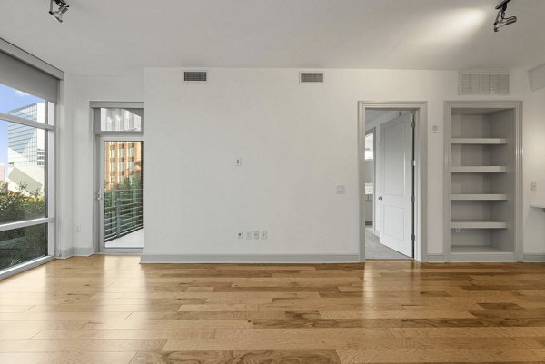 living room at Ashton South End Apartments