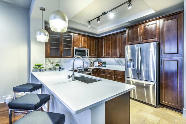 kitchen at 1900 McKinney Apartments