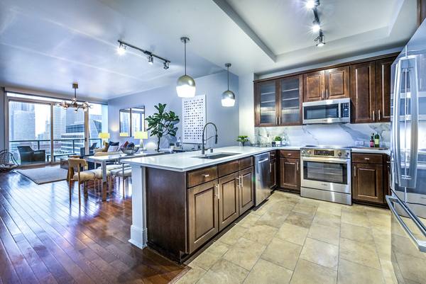 kitchen at 1900 McKinney Apartments