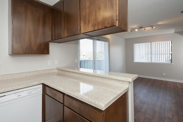 kitchen at Woodside Park Apartments