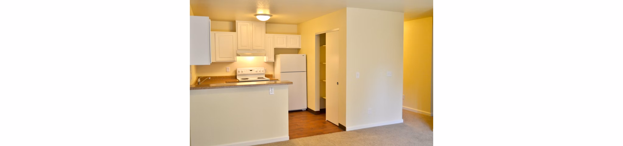 Modern kitchen with stainless steel appliances at Shoreline Apartments, offering luxury living by Greystar