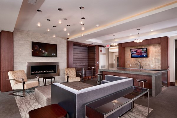 Clubhouse featuring modern design and comfortable seating at Osprey Cove Apartments