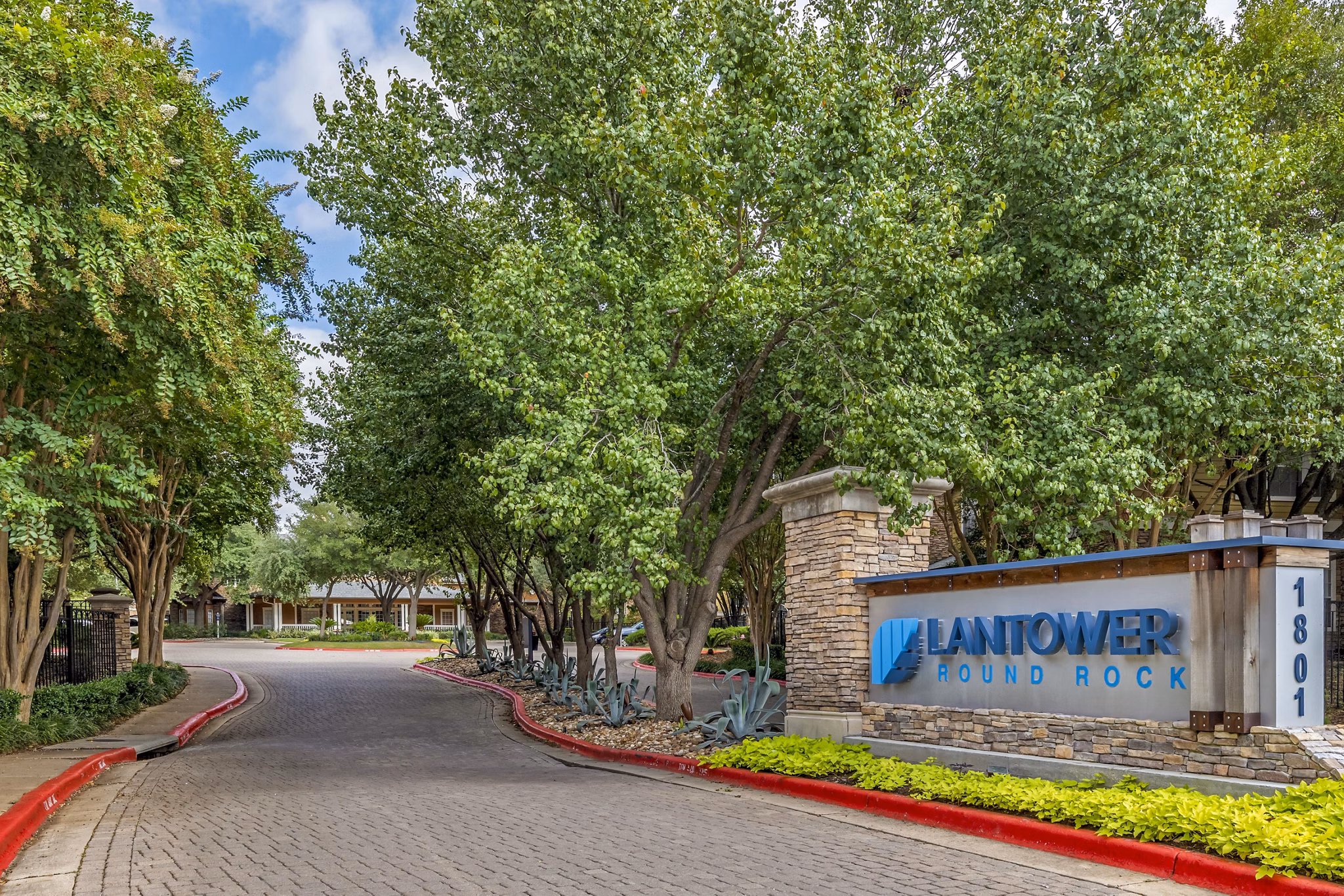 signage at Lantower Round Rock Apartments