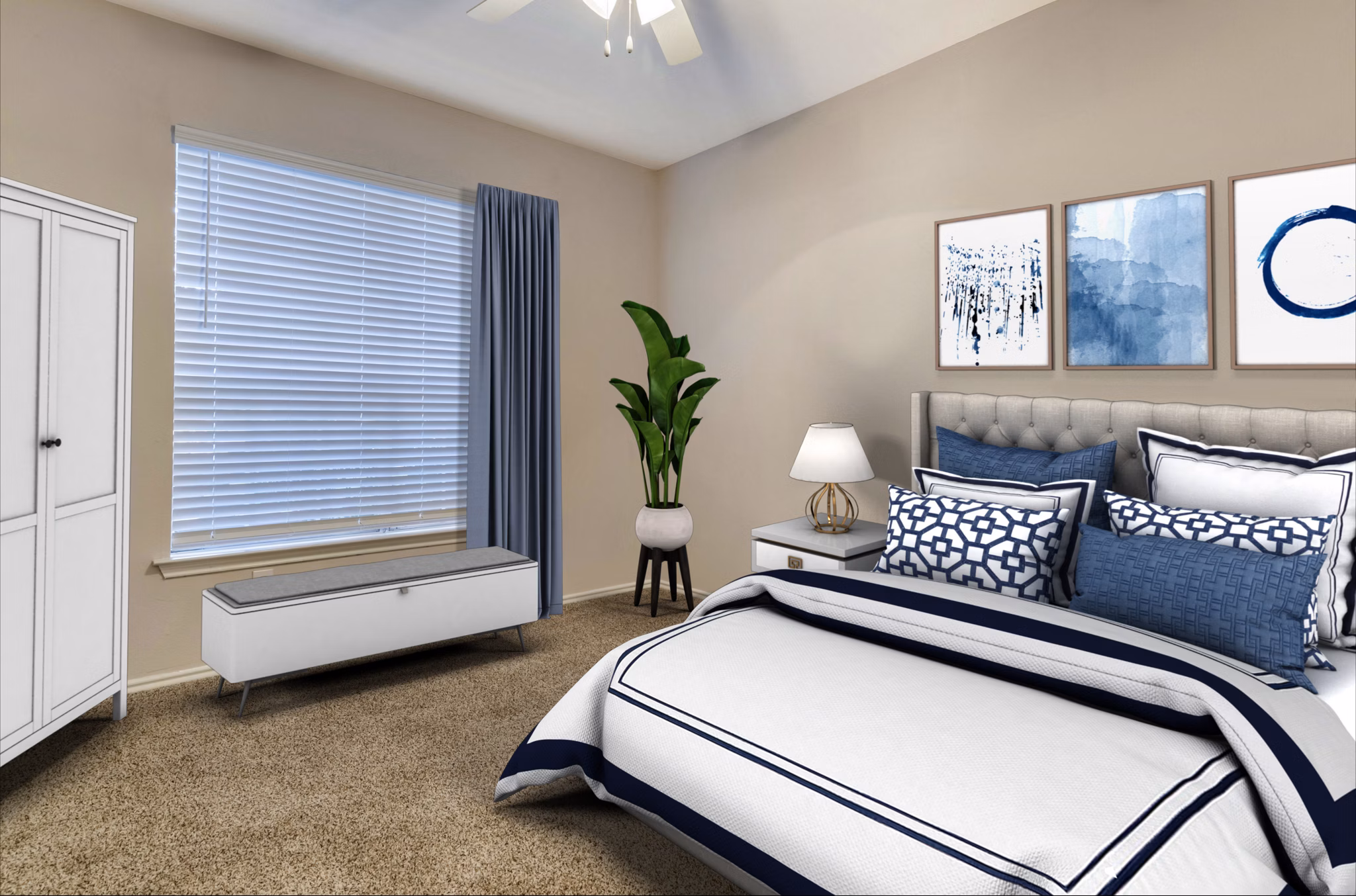 bedroom at Lantower Round Rock Apartments