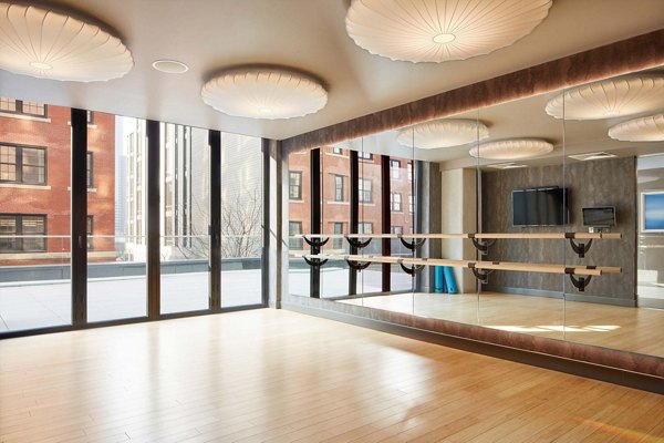 yoga/spin studio at Watermark Seaport Apartments