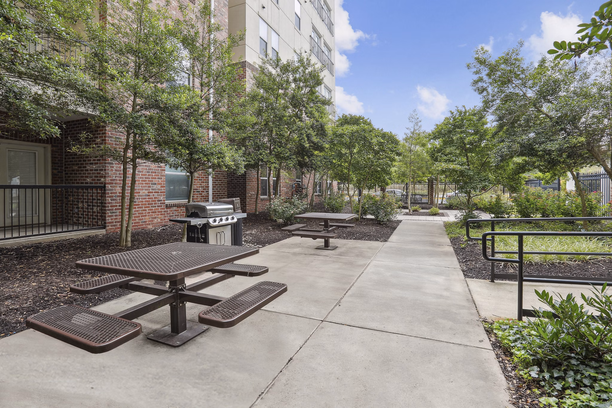 grill area at Midtown at Camp Springs Apartments