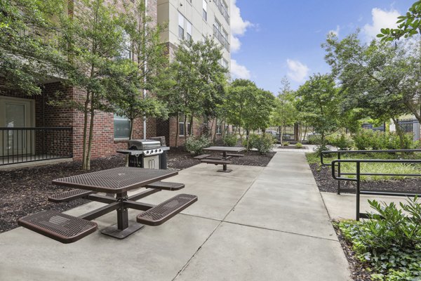 grill area at Midtown at Camp Springs Apartments