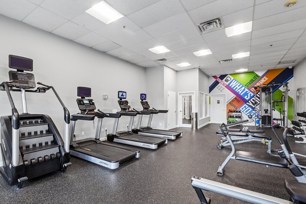 fitness center at The Brownstones at Englewood South Apartments