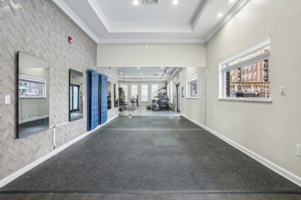 fitness center at The Brownstones at Englewood South Apartments