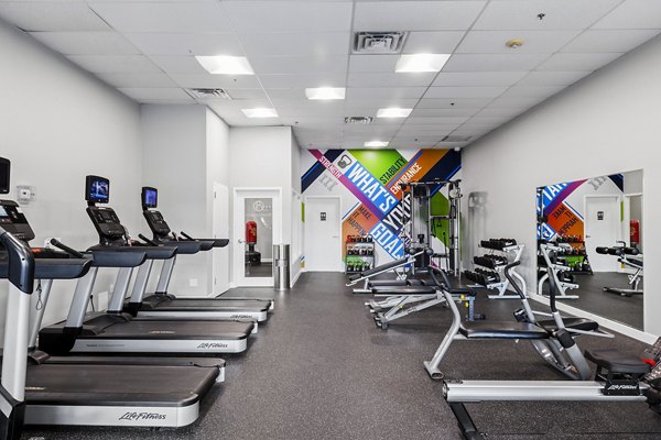 fitness center at The Brownstones at Englewood South Apartments
