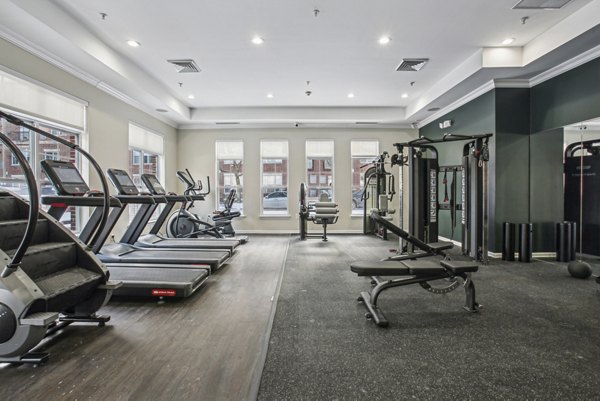 fitness center at The Brownstones at Englewood South Apartments