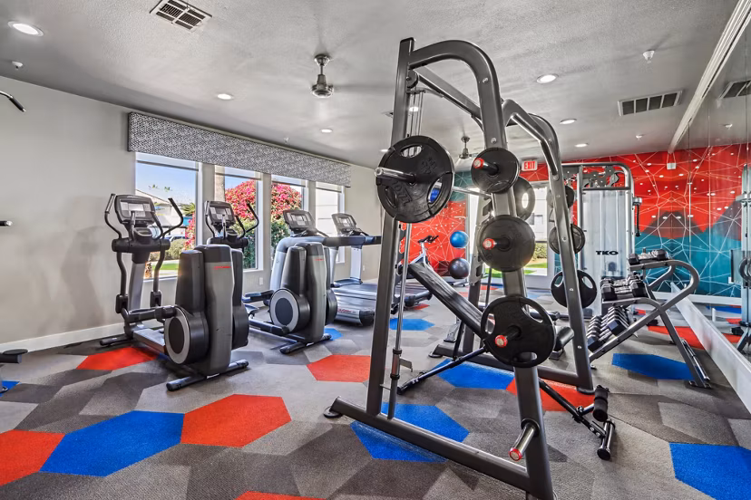 fitness center at Envision Apartments