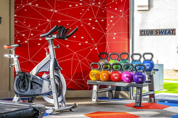 Fitness center with state-of-the-art equipment at Envision Apartments, enhancing tenant wellness and promoting an active lifestyle