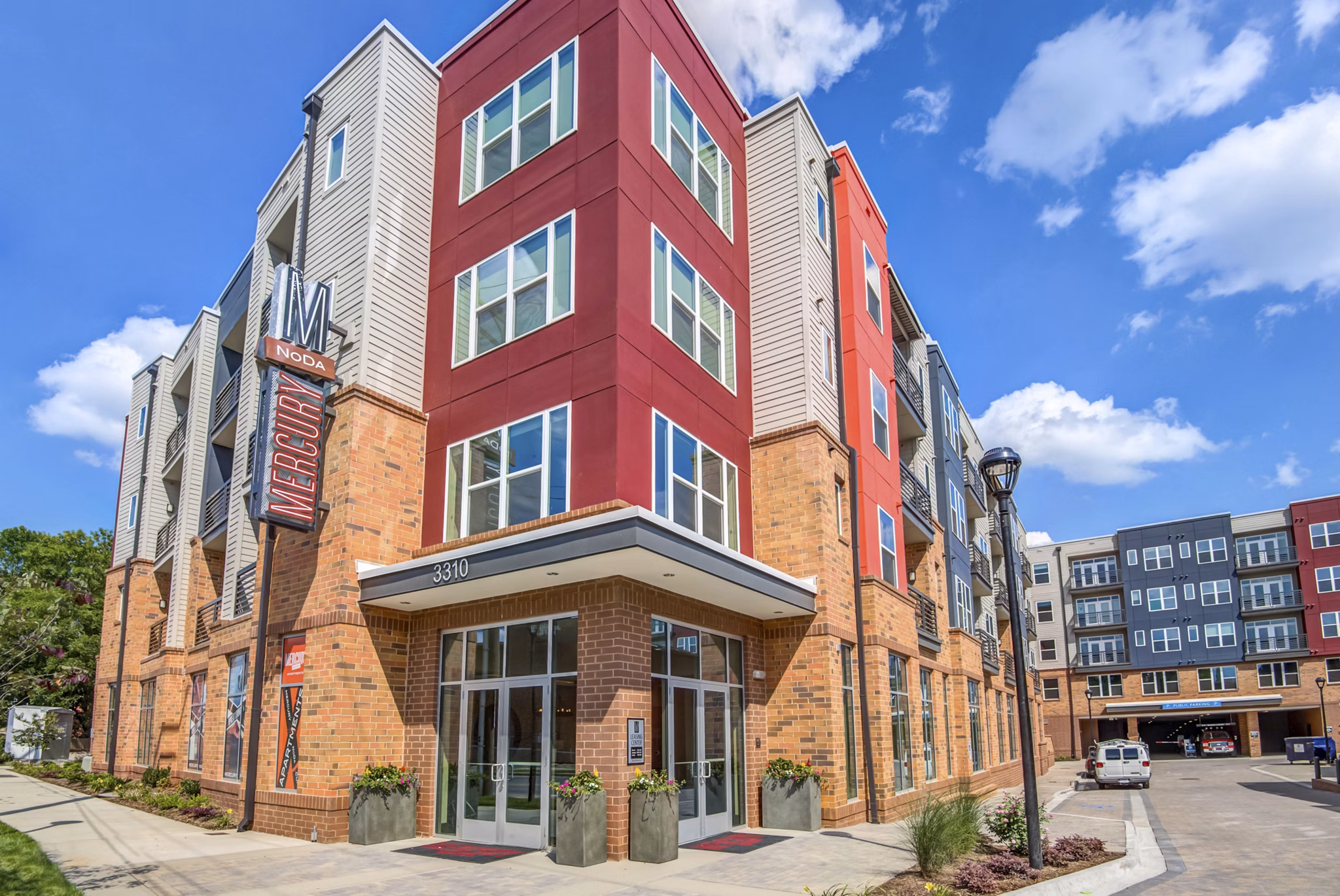 building at Mercury NoDa Apartments