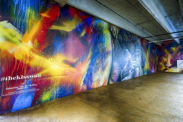 Covered parking garage at Elan Memorial Park Apartments