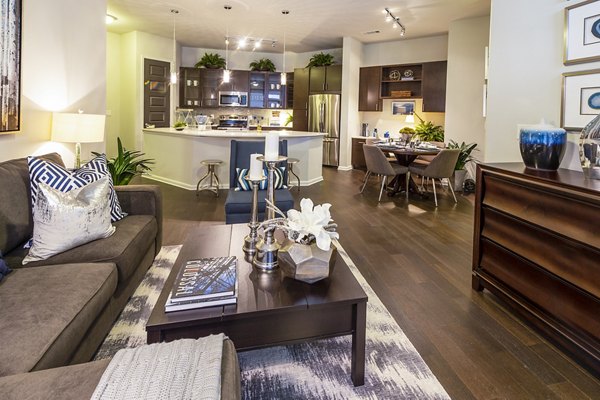 living room at Elan Memorial Park Apartments