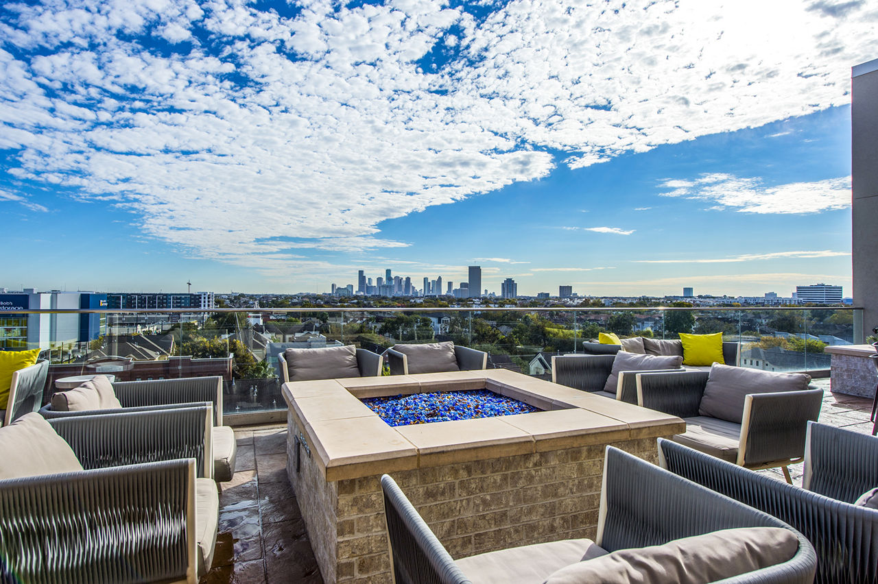 Roof deck at Elan Memorial Park