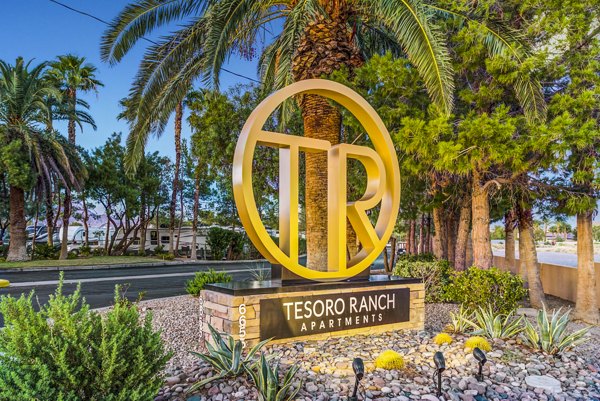 Tesoro Ranch Apartments: Signage at luxury apartment community in scenic location