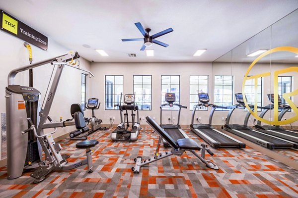 State-of-the-art fitness center equipped with advanced gym facilities at Tesoro Ranch Apartments