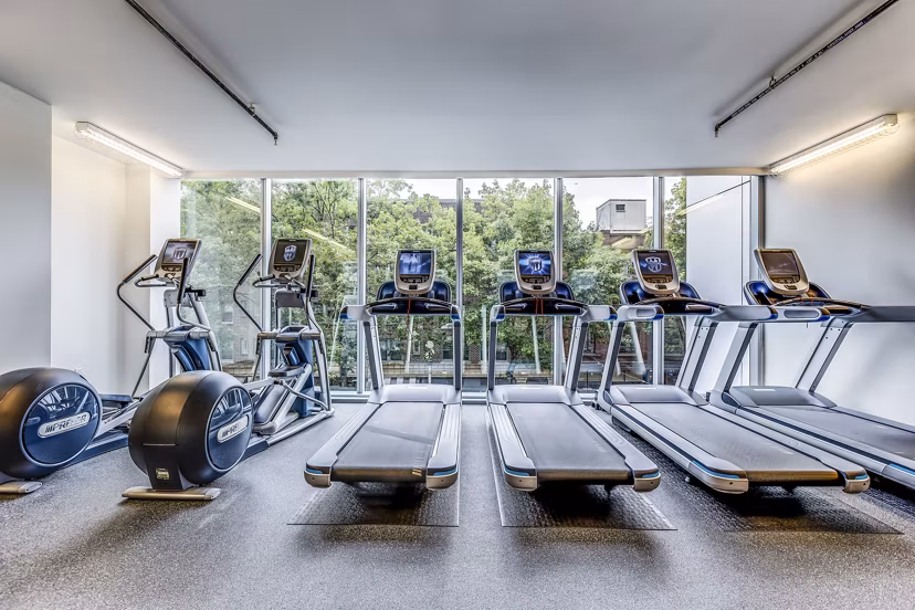 State-of-the-art fitness center with modern equipment at Sequel Apartments, ideal for luxury living and wellness