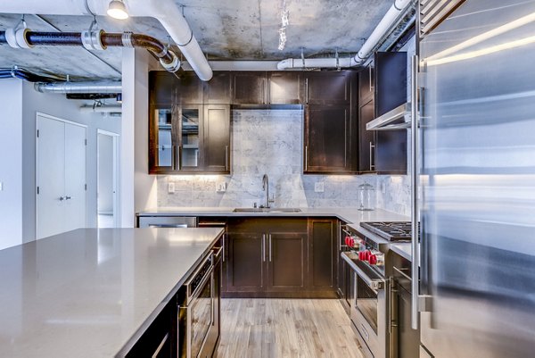 kitchen at Sequel Apartments