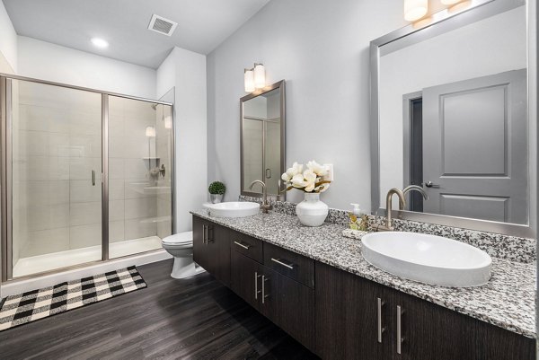 bathroom at District Square Apartments