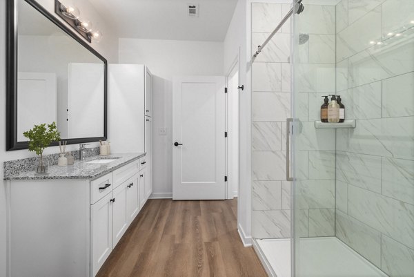 bathroom at District Square Apartments