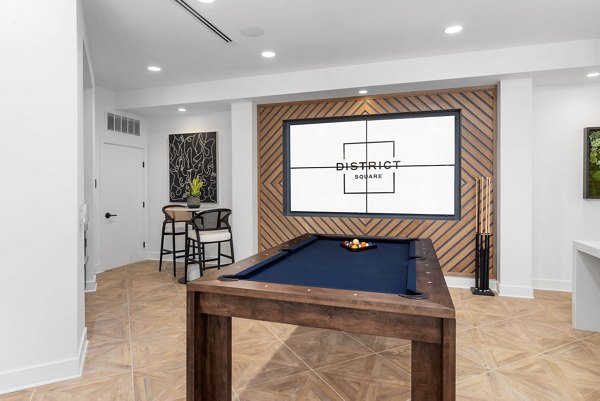 game room at District Square Apartments